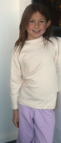 Long Sleeve Organic Natural Tees 5-8 YEARS