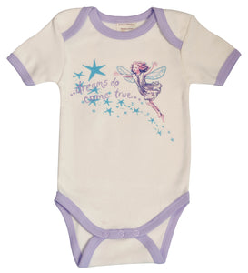 Organic Cotton Fairy Onesie 3-6m, Kitty Kimono, Side Snap Tees