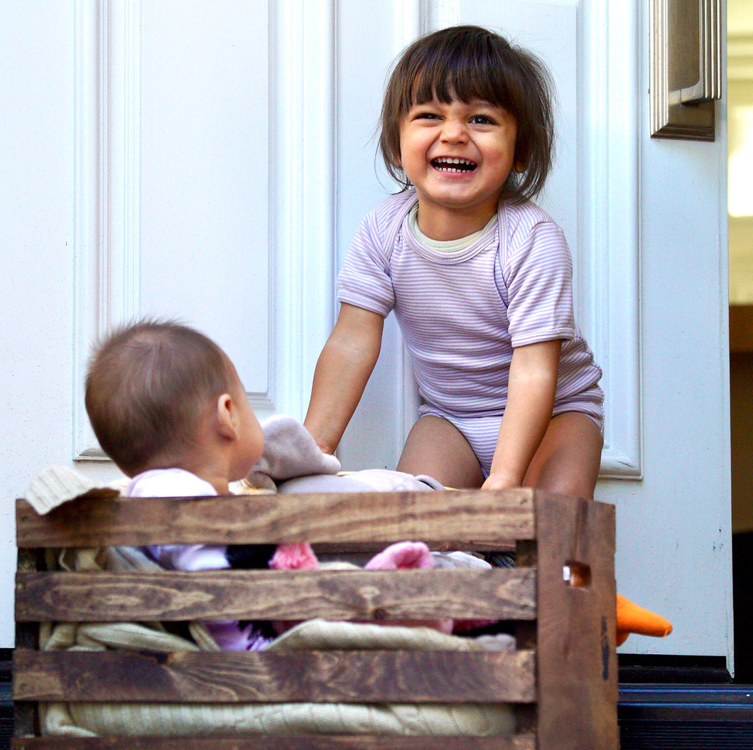 Organic Cotton Short Sleeved Onesie/Bodysuit Stripes