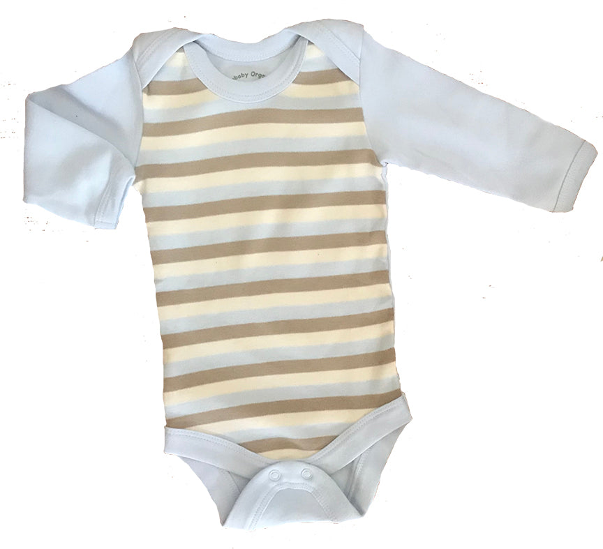 Organic Cotton Striped Bodysuits
