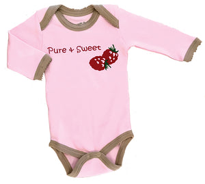 Organic Cotton Pure and Sweet Onesie 3m, Blanket, and Booties