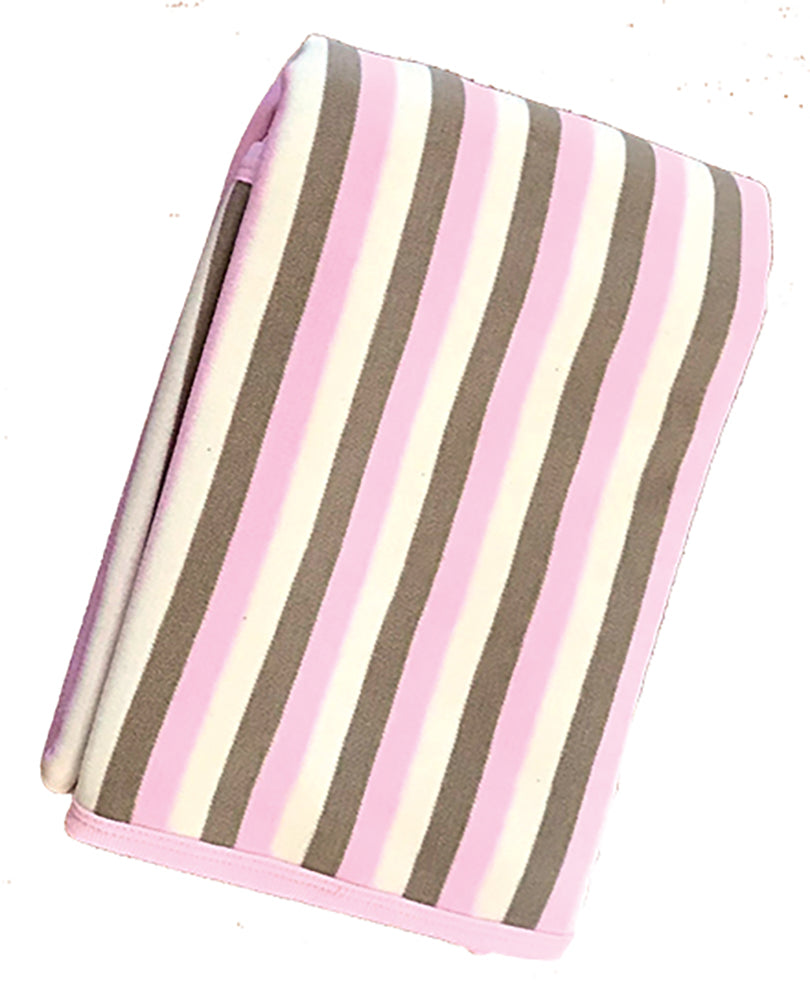 Organic Cotton Baby Blanket Pink/Khaki/Natual