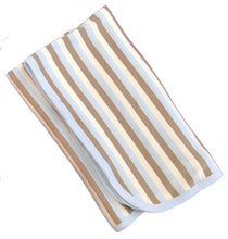 Load image into Gallery viewer, Receiving Blanket Blue Stripe - Organic Cotton Double Layer