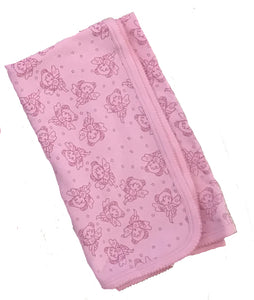 Organic Cotton Receiving Blanket Blue Monkey - Ecobaby Organics