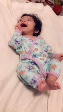 Load image into Gallery viewer, Organic Cotton Fairy Onesie 3-6m, Kitty Kimono, Side Snap Tees