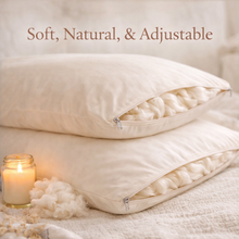 Load image into Gallery viewer, Bed Pillows - Kapok Filled Organic Cotton - Vegan