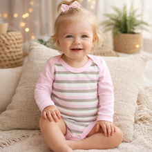 Load image into Gallery viewer, Organic Cotton Long Sleeved Onesie/Bodysuit Fun Prints