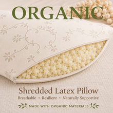 Load image into Gallery viewer, Bed Pillows - Shredded Natural Latex Filled Organic Cotton - Knit Outer