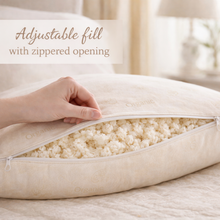 Load image into Gallery viewer, Bed Pillows - GOLS Certified Organic Shredded LATEX - Double Knit Zip Outer