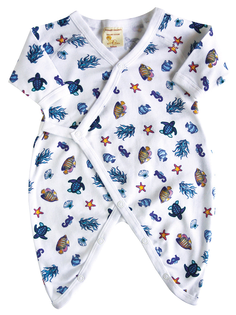 Organic Cotton Under The Sea Kimono and Onesie
