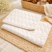 Load image into Gallery viewer, Baby Organic Cotton Quilted Mattress Pad - Machine Wash/Dry