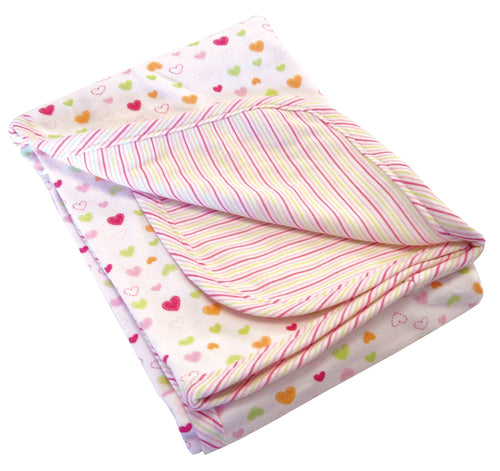 Organic Cotton Receiving Blanket Sweet Hearts