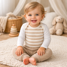 Load image into Gallery viewer, Organic Cotton Striped Bodysuits