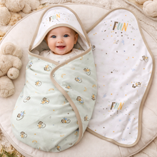Load image into Gallery viewer, Organic Cotton Premium Receiving Blanket Sage Monkey
