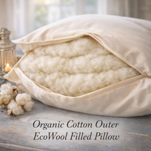 Load image into Gallery viewer, Bed Pillows - Certified EcoWool Filled Organic Cotton
