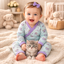 Load image into Gallery viewer, Organic Cotton Kimono Kitty optional Booties