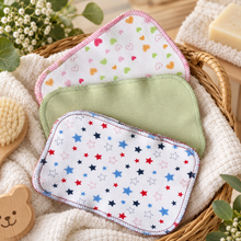 Load image into Gallery viewer, Baby Washies 6 Pack Organic Cotton Flannel or Buttery Knits