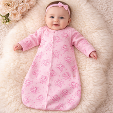 Load image into Gallery viewer, Organic Cotton Layette Set Pink Fairy Blanket, Kimono, Gown