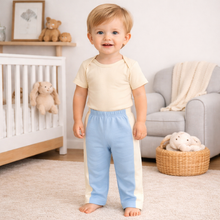 Load image into Gallery viewer, Organic Cotton Blue Yoga Pant and Onesie 6-12m