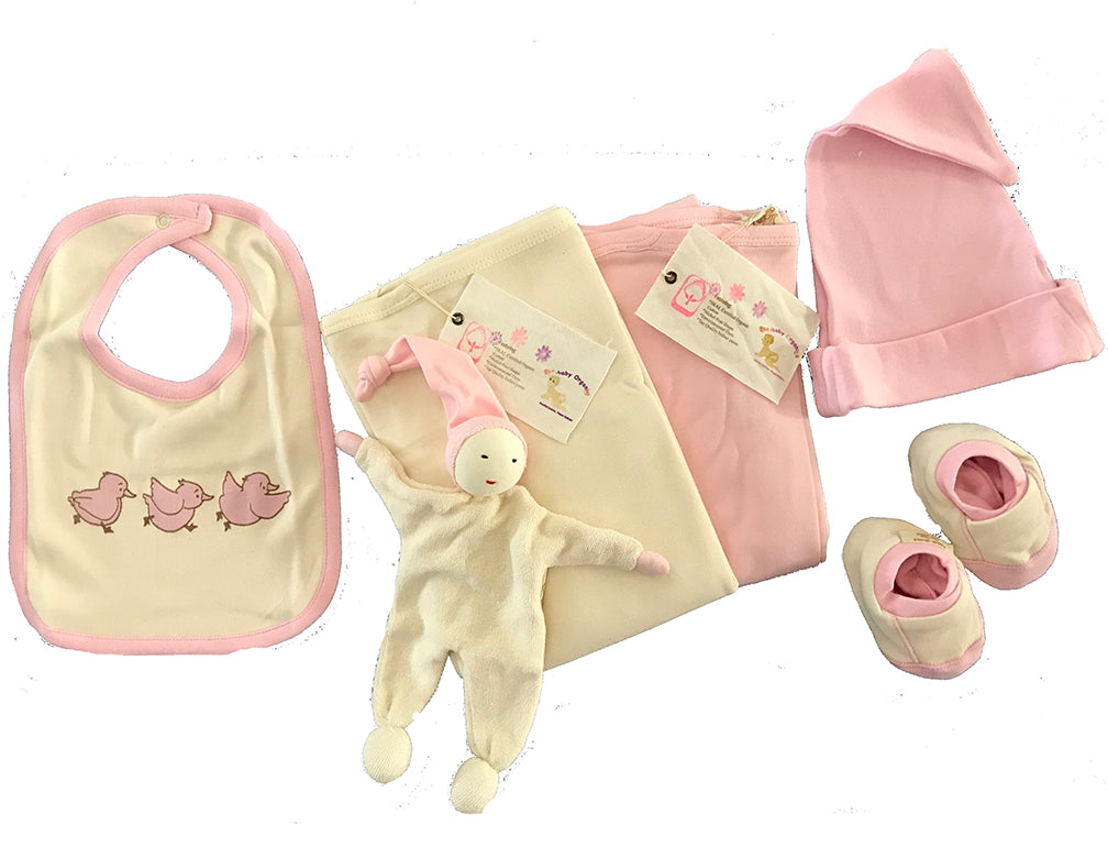 Organic Cotton Deluxe Layette Set Pinks
