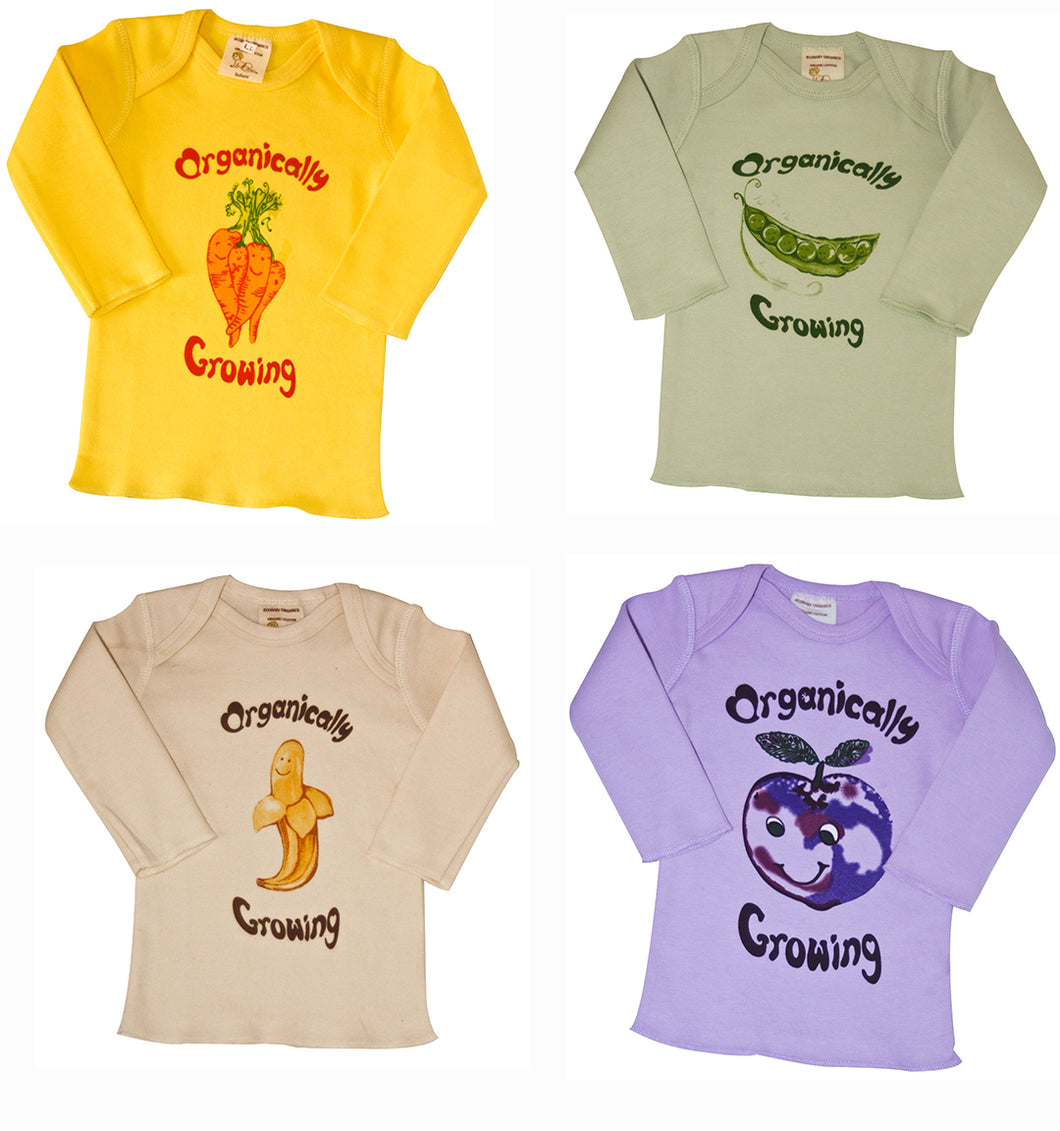 Ecobaby Organic Cotton Infant Tee Long Sleeve 4 Pack