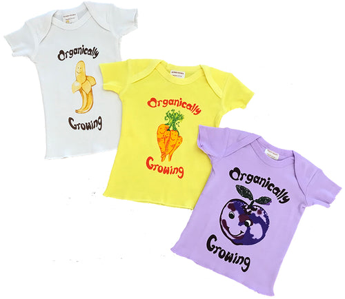 Ecobaby Organic Cotton Infant Tee Shirt Short Sleeve - 3 Pack