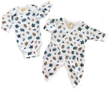 Load image into Gallery viewer, Organic Cotton Under The Sea Kimono and Onesie