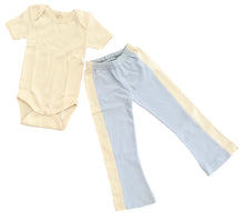 Load image into Gallery viewer, Organic Cotton Blue Yoga Pant and Onesie 6-12m