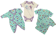 Load image into Gallery viewer, Organic Cotton Fairy Onesie 3-6m, Kitty Kimono, Side Snap Tees