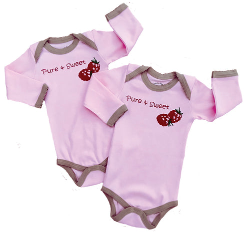 Long Sleeve Organic Cotton Bodysuit/Onesie Pure N Sweet